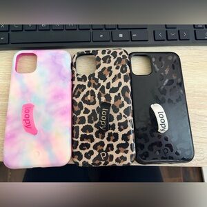 Loopy Case Phone Case Set - Multicolor, Leopard, Black